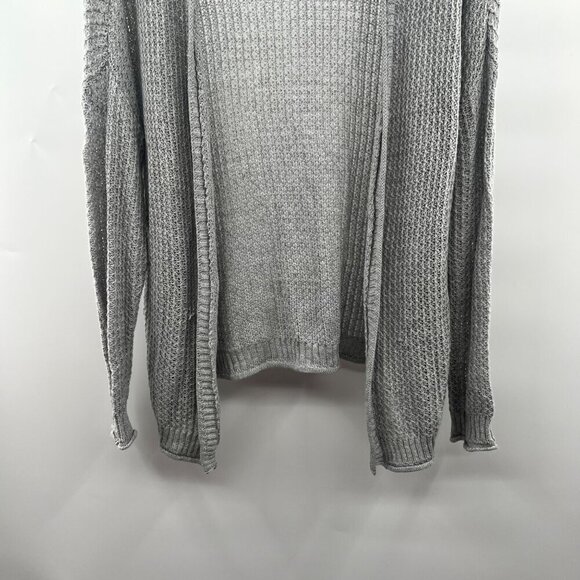 Maurices Women's Loose Knit Open Front Cardigan Gray Size S/M - Picture 5 of 9